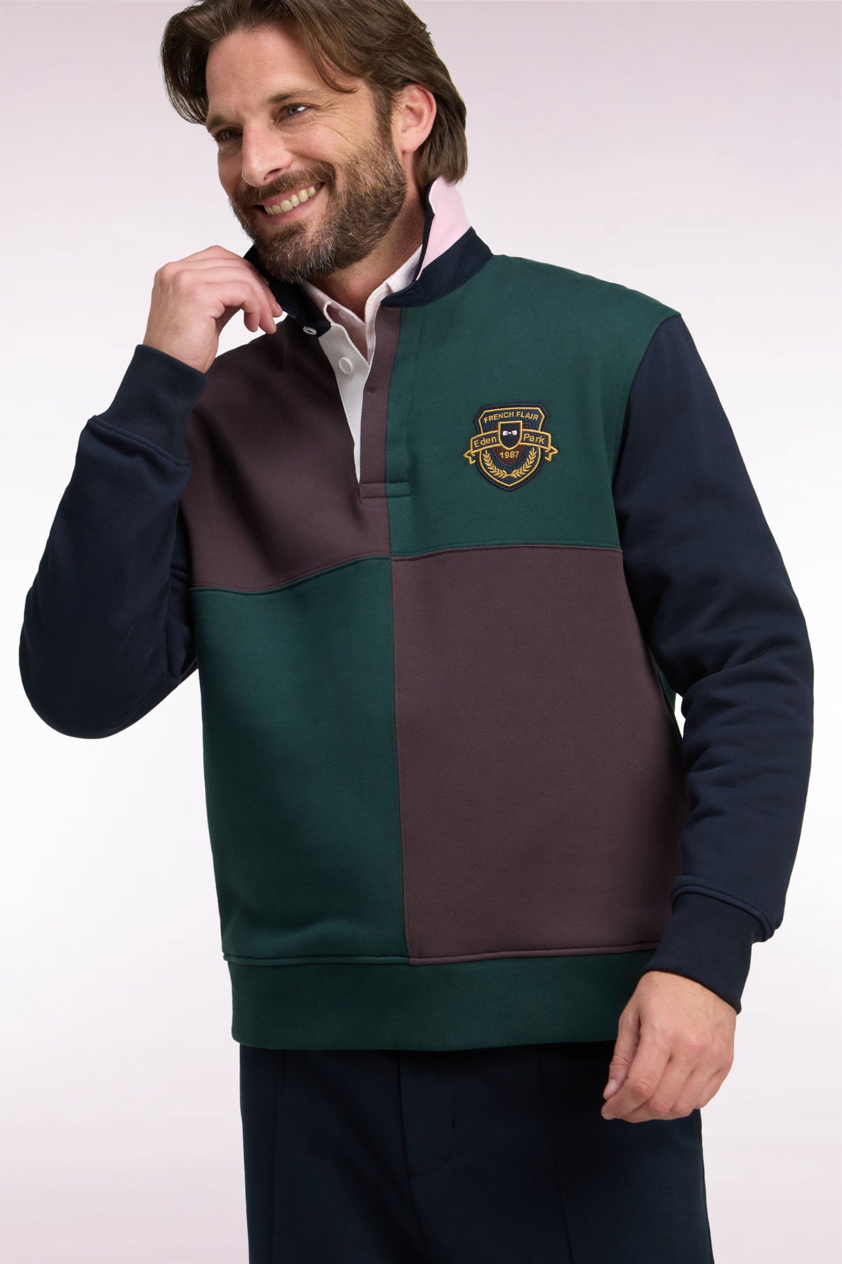 Chemise en coton écru coupe droite