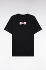T-shirt manches courtes en coton noir coupe droite nœud papillon