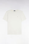 T-shirt manches courtes en coton écru coupe droite