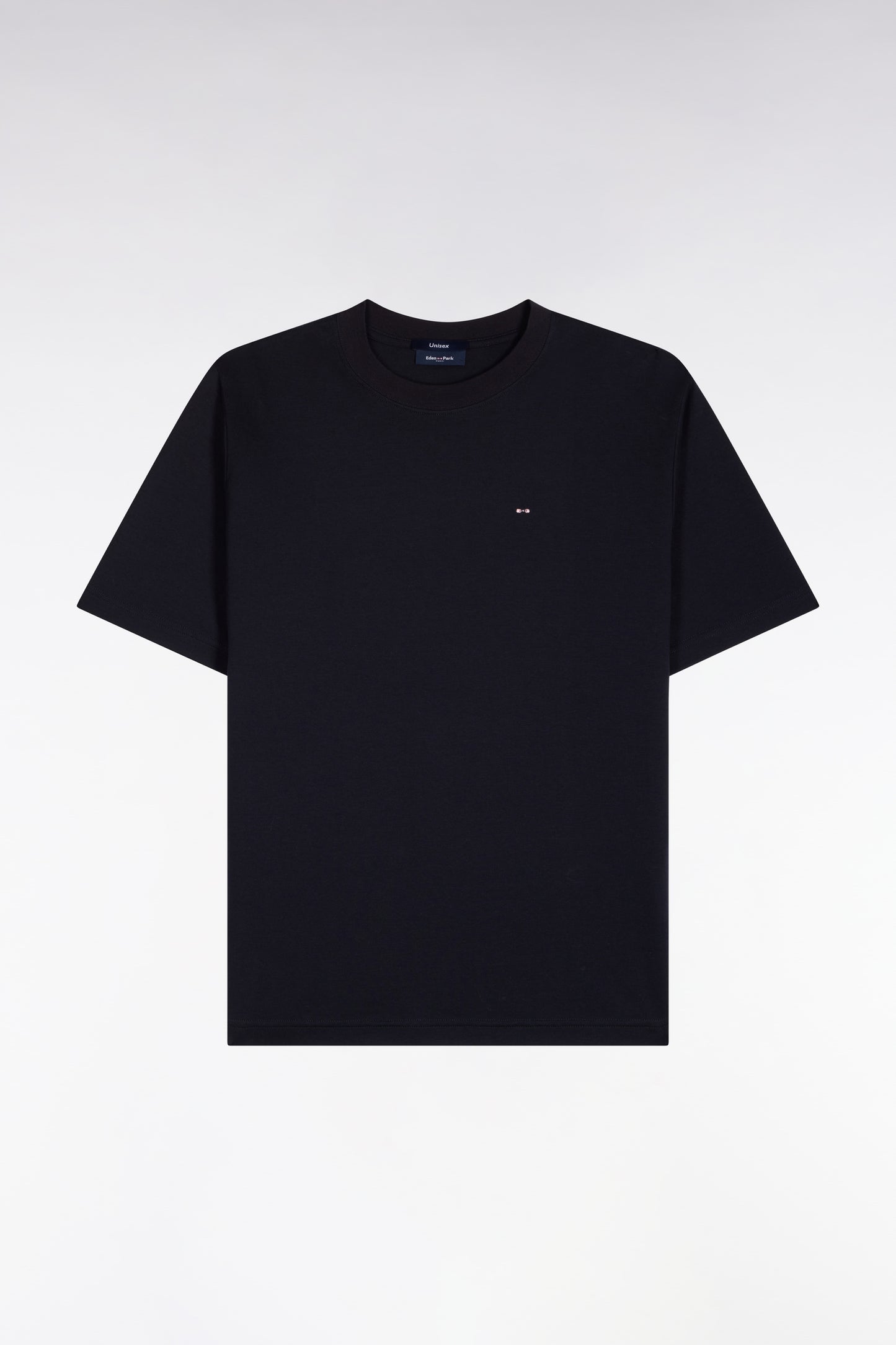 T-shirt manches courtes en coton marine coupe droite