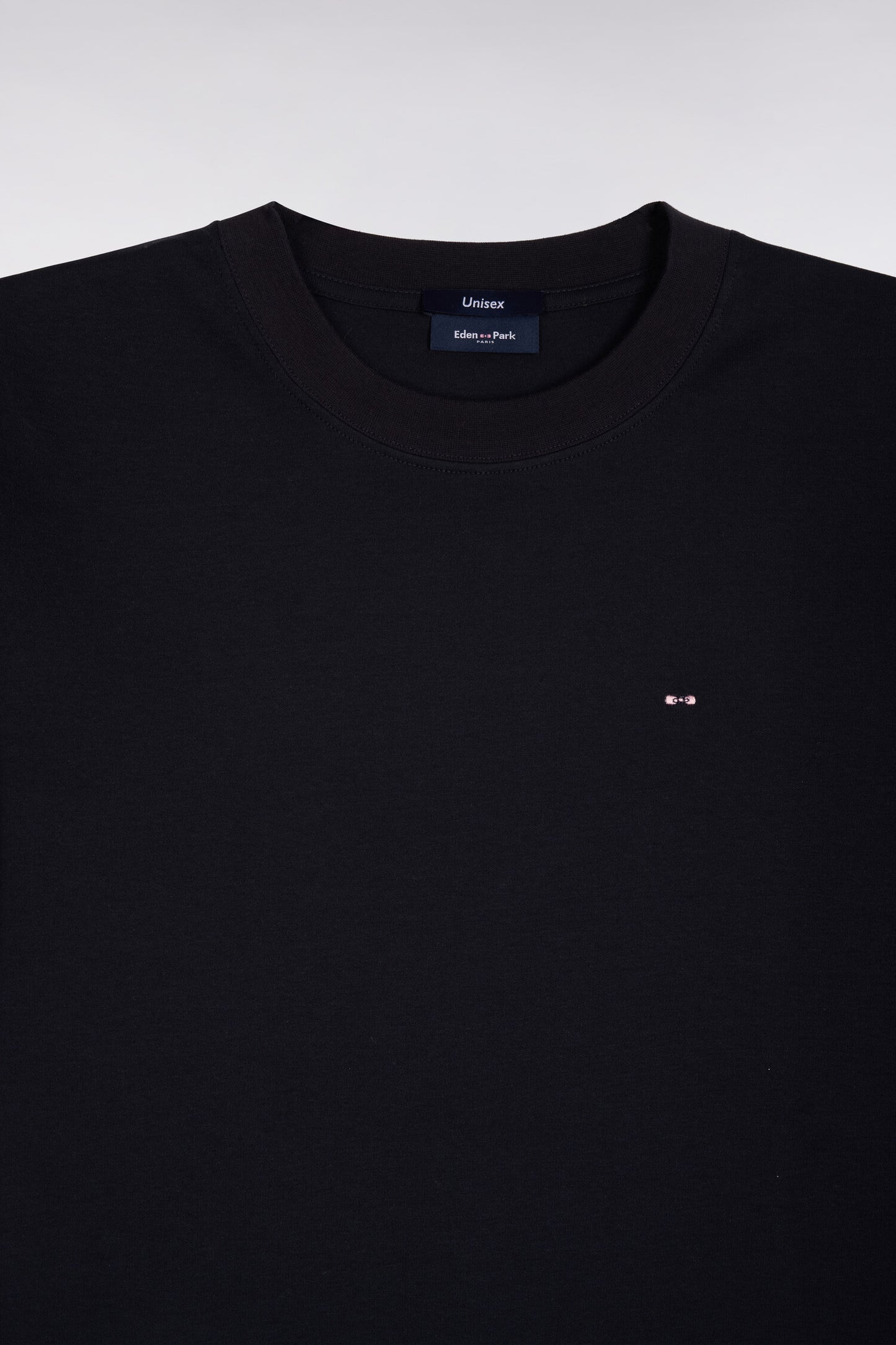 T-shirt manches courtes en coton marine coupe droite