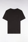 T-shirt manches courtes en coton marron coupe droite