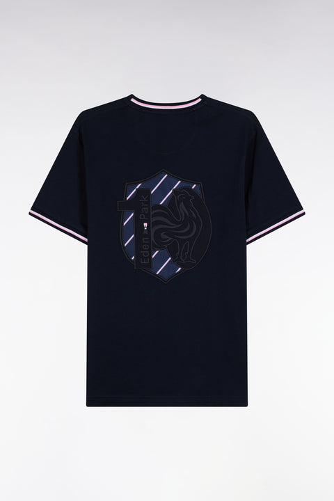 T-shirt manches courtes marine XV de France coupe droite - Image 2