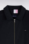 Blouson en coton stretch noir coupe droite