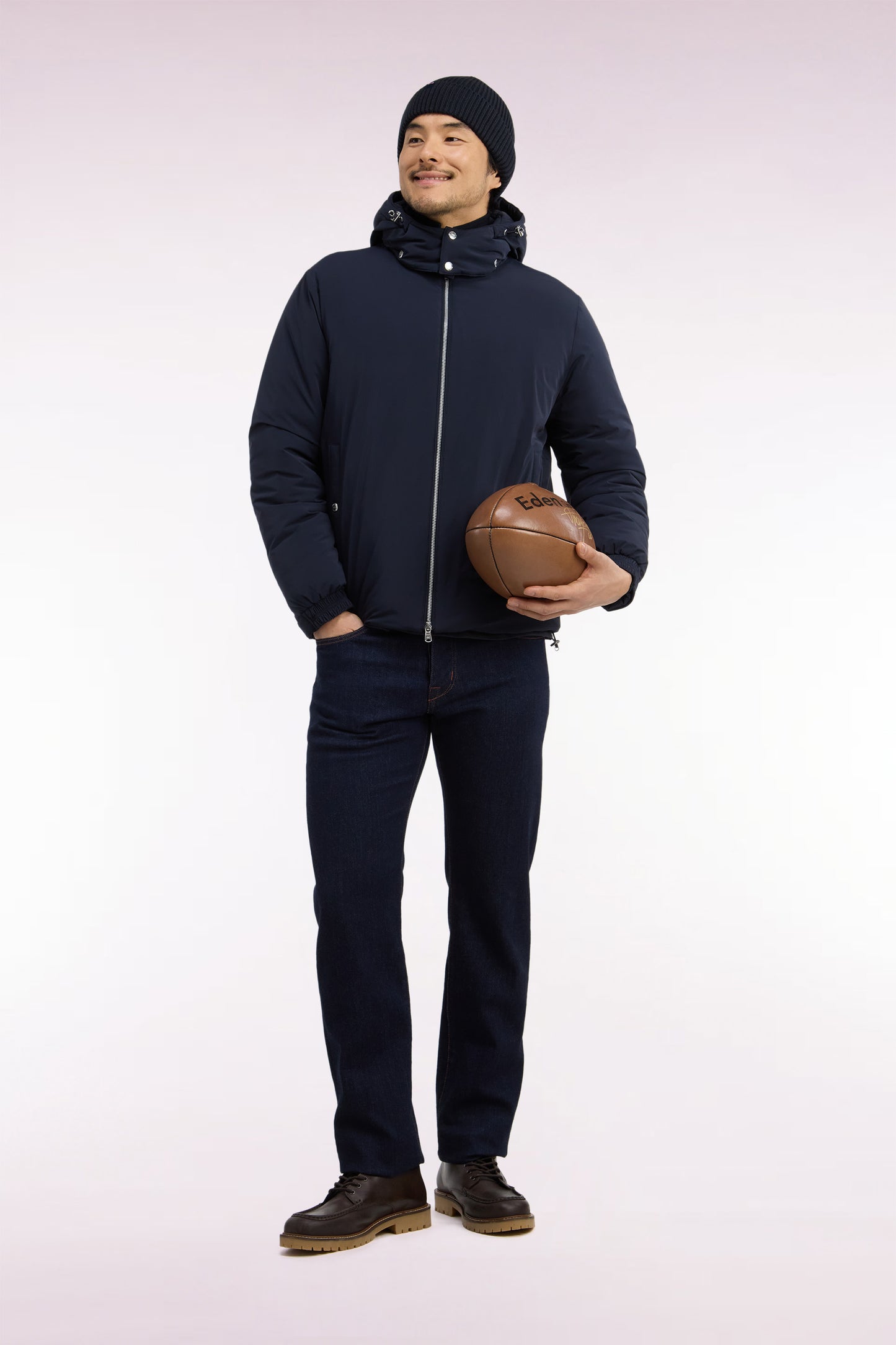 Doudoune en nylon marine