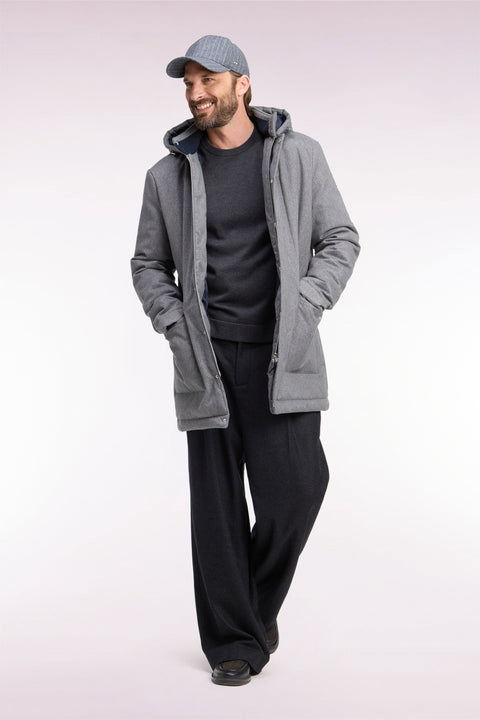 Parka façon flanelle grise - Image 1