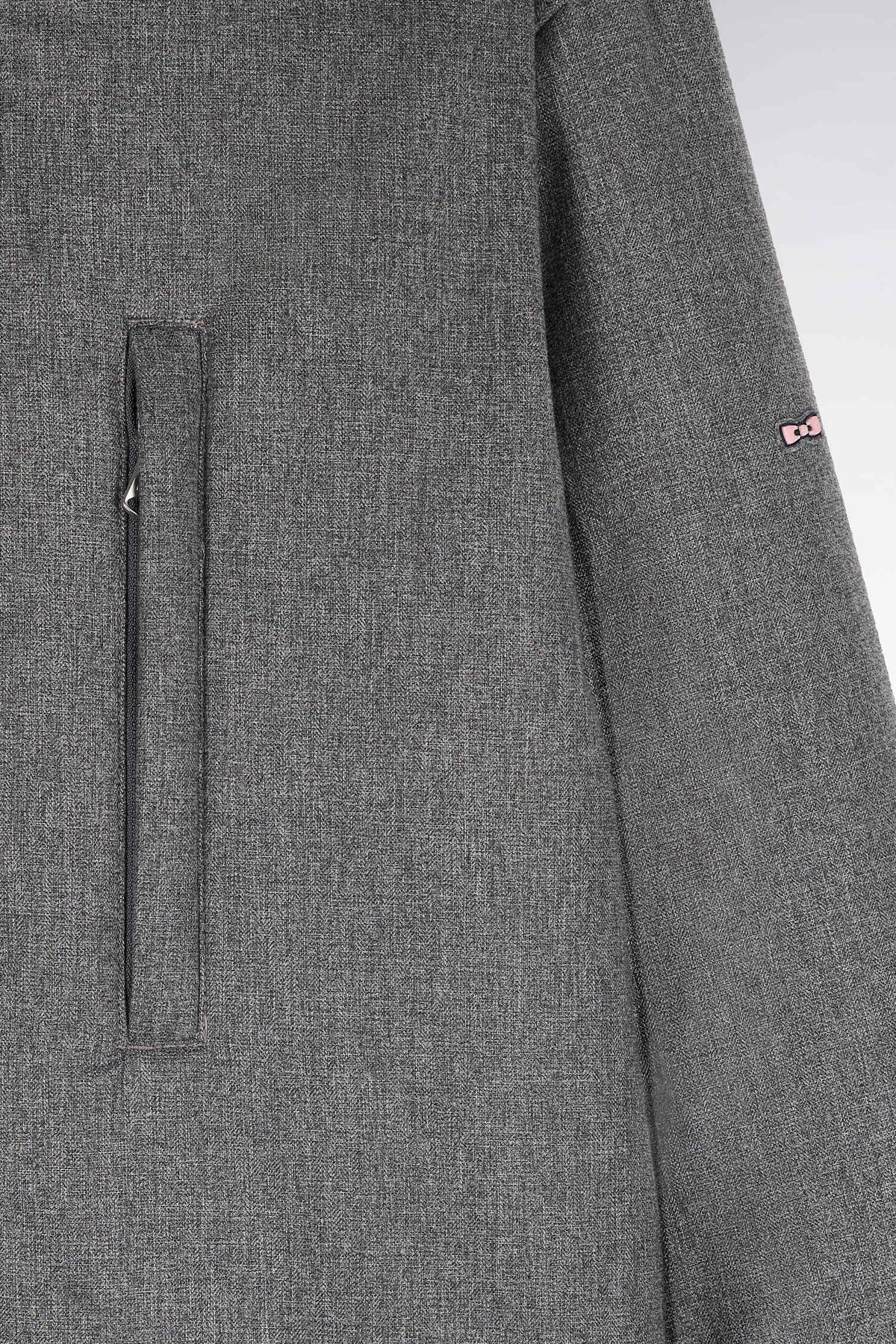 Parka façon flanelle grise