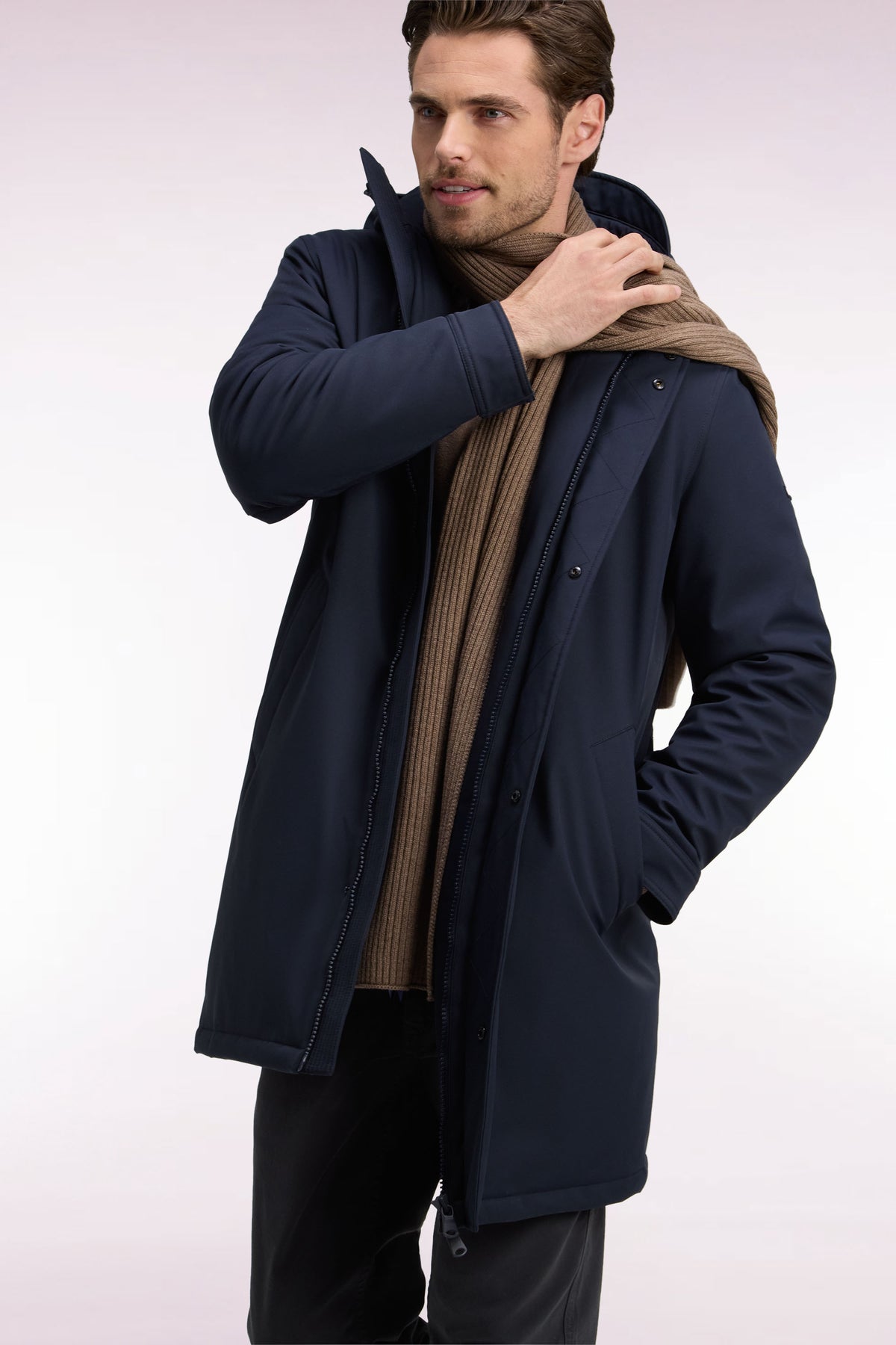 Parka longue marine