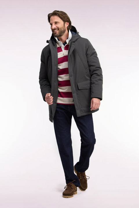 Parka boutonnée kaki - Image 1