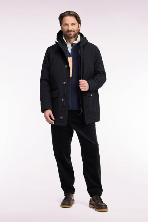 Parka boutonnée noire - Image 3