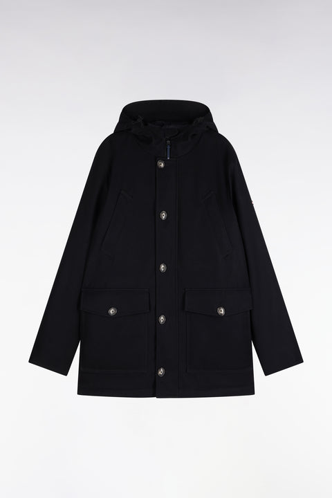 Parka boutonnée noire - Image 2