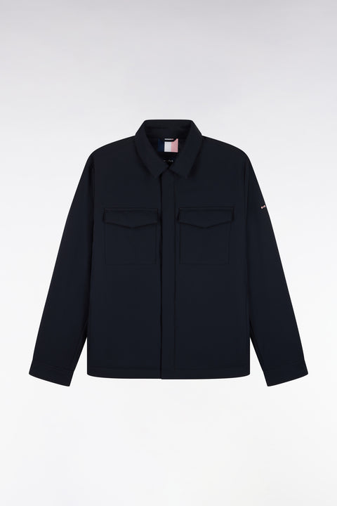 Surchemise en nylon stretch marine coupe droite - Image 2