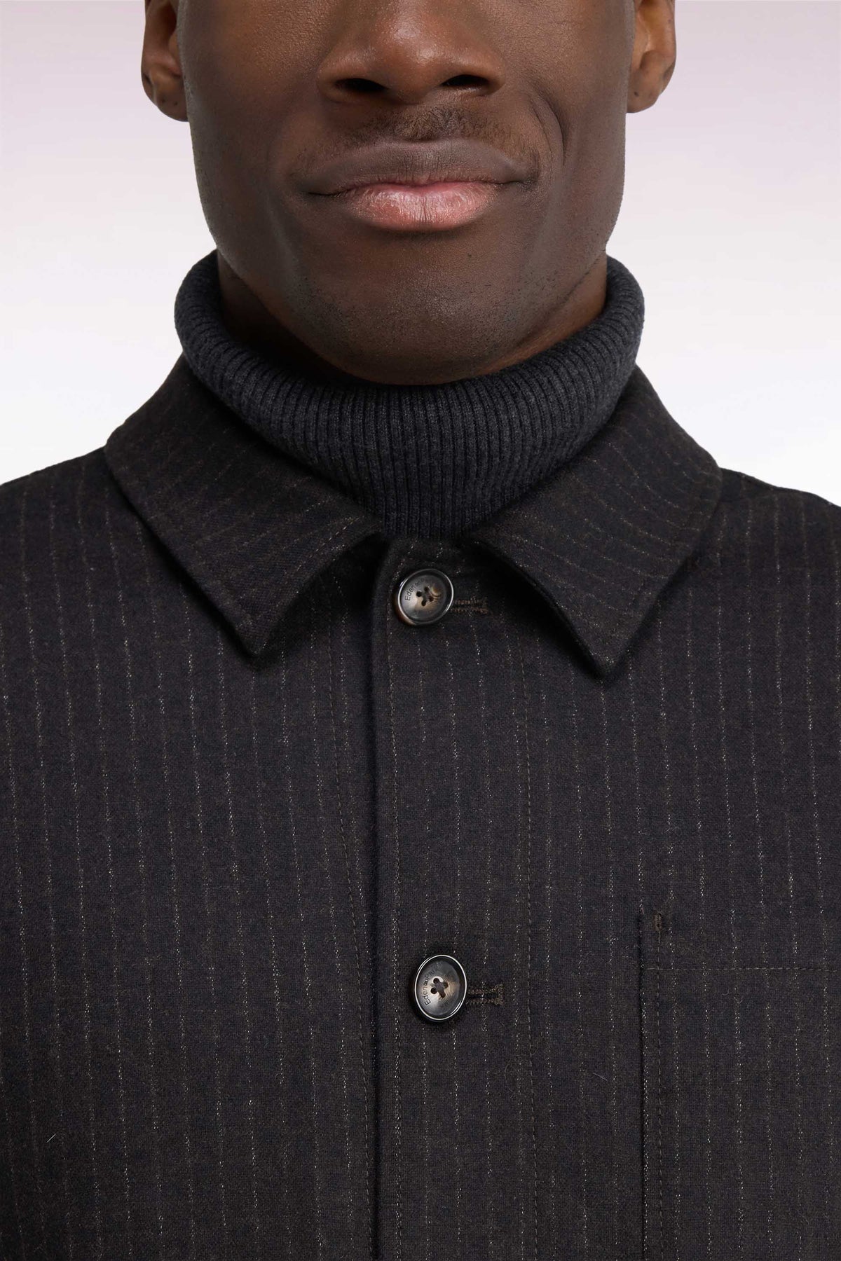 Surchemise en flanelle marron coupe droite