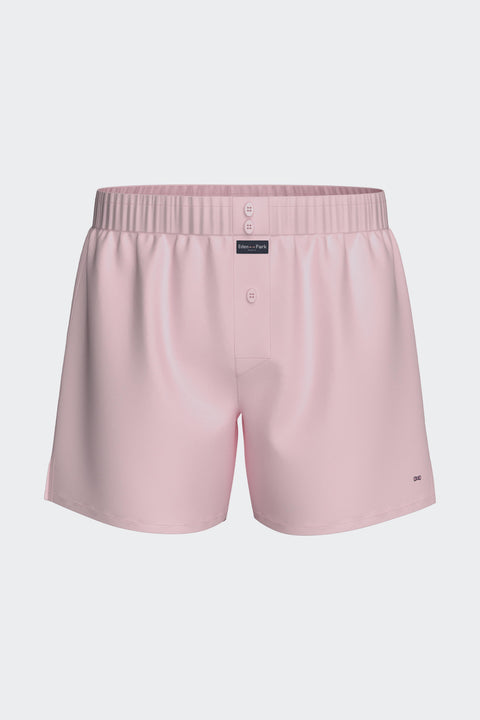 Caleçon en popeline de coton rose - Image 1