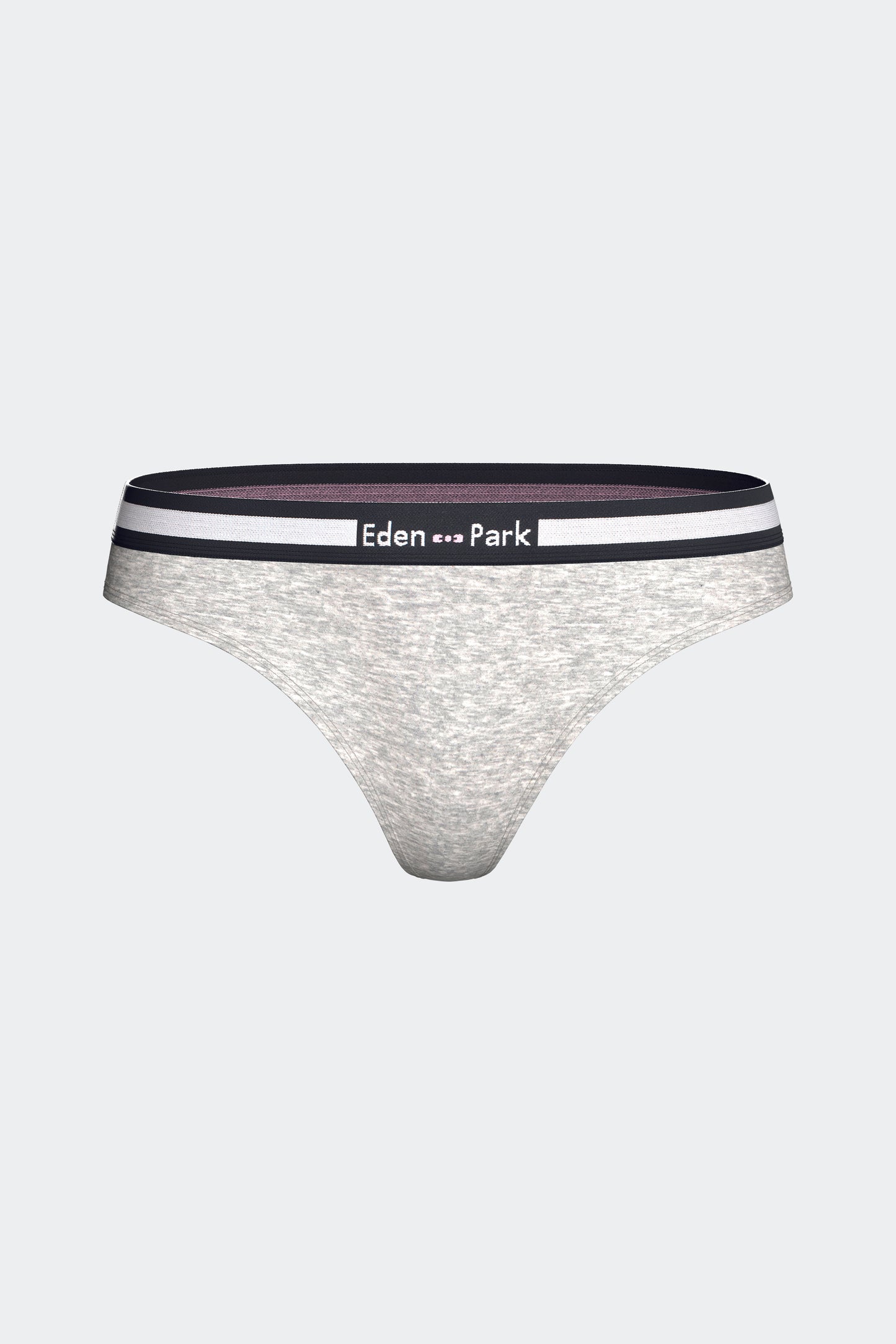 Tanga uni en coton stretch gris