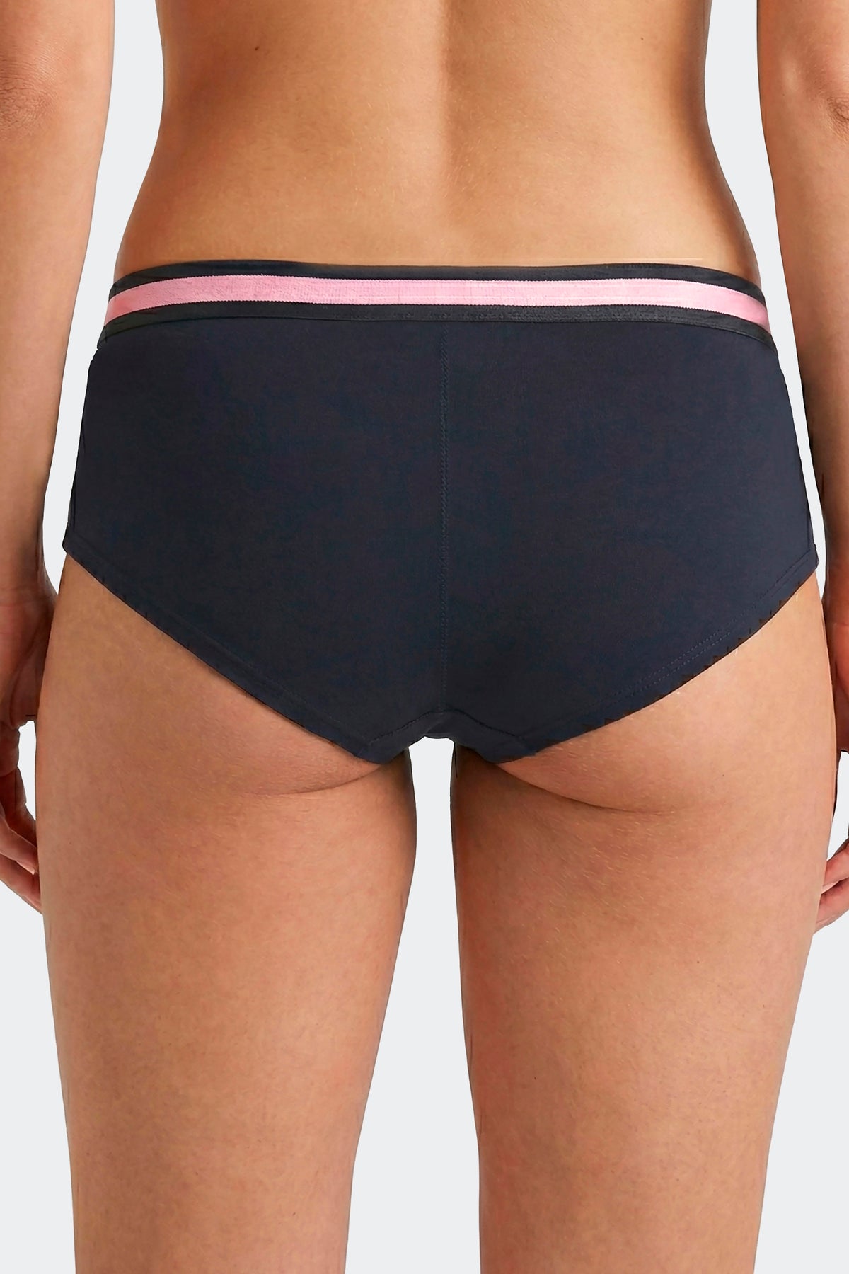 Shorty uni en coton stretch marine