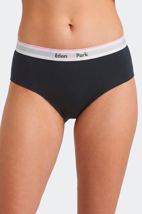 Shorty uni en Tencel stretch marine - Image 2