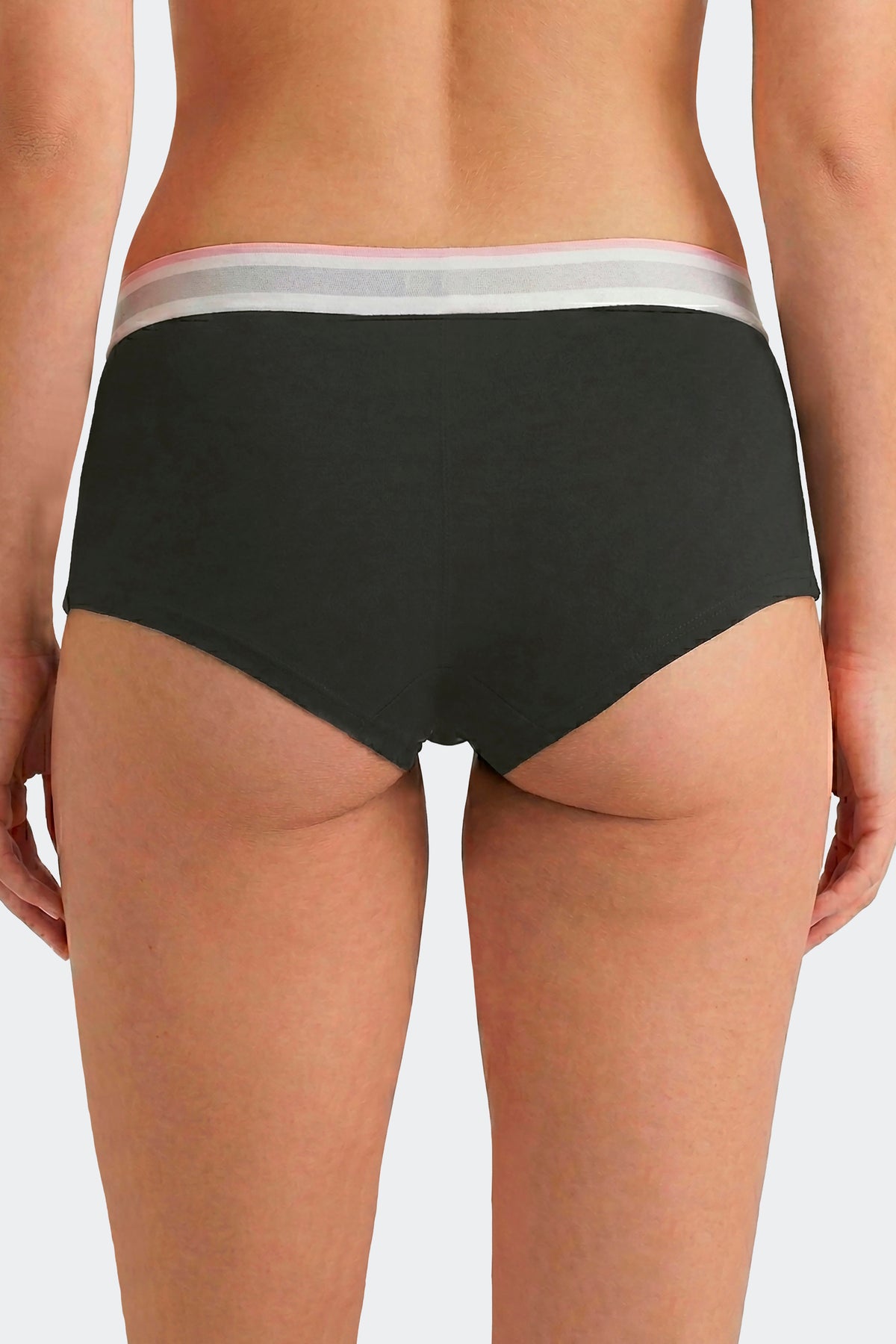 Shorty uni en Tencel stretch noir
