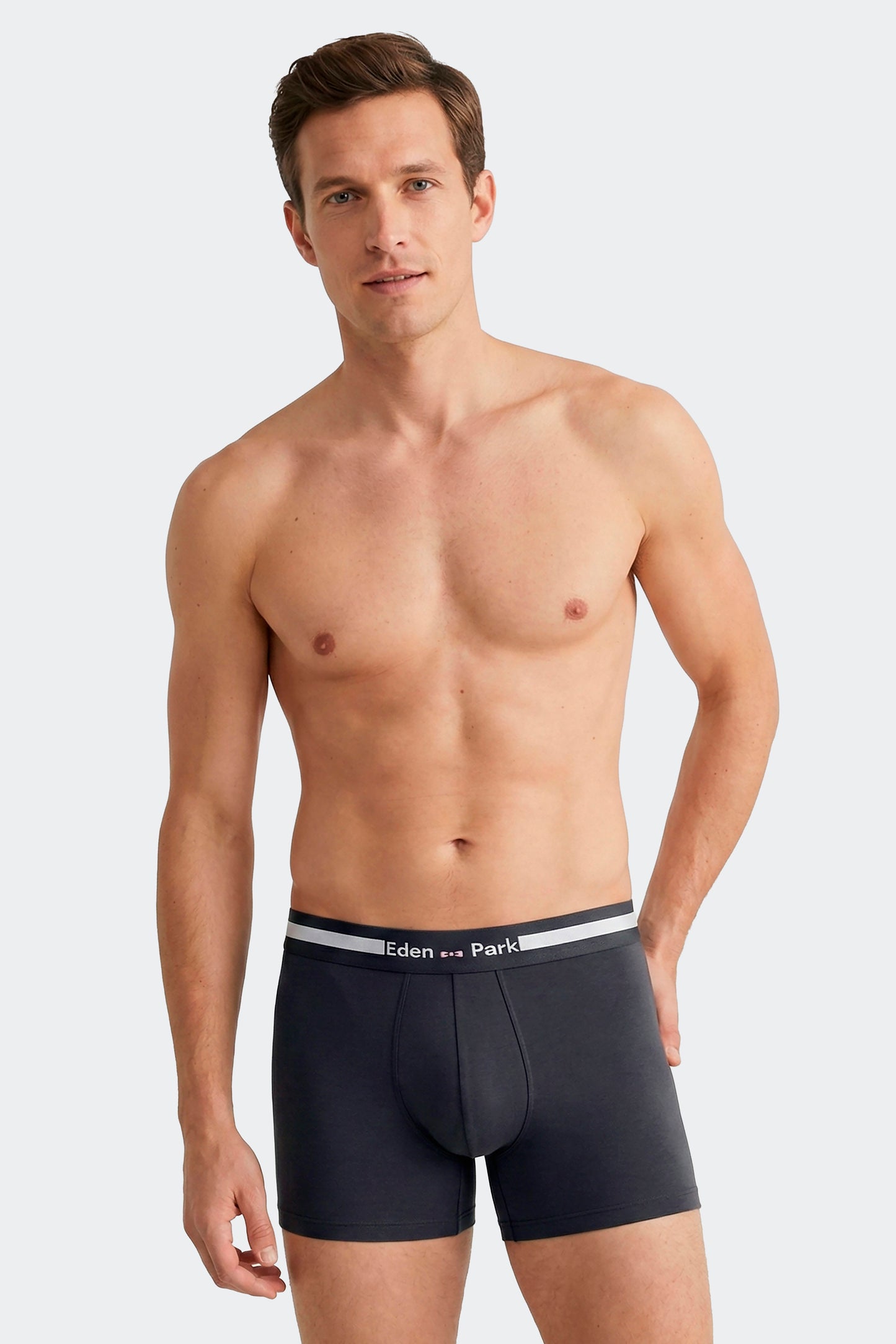 Lot de 2 boxers en jersey de coton stretch marine et ciel