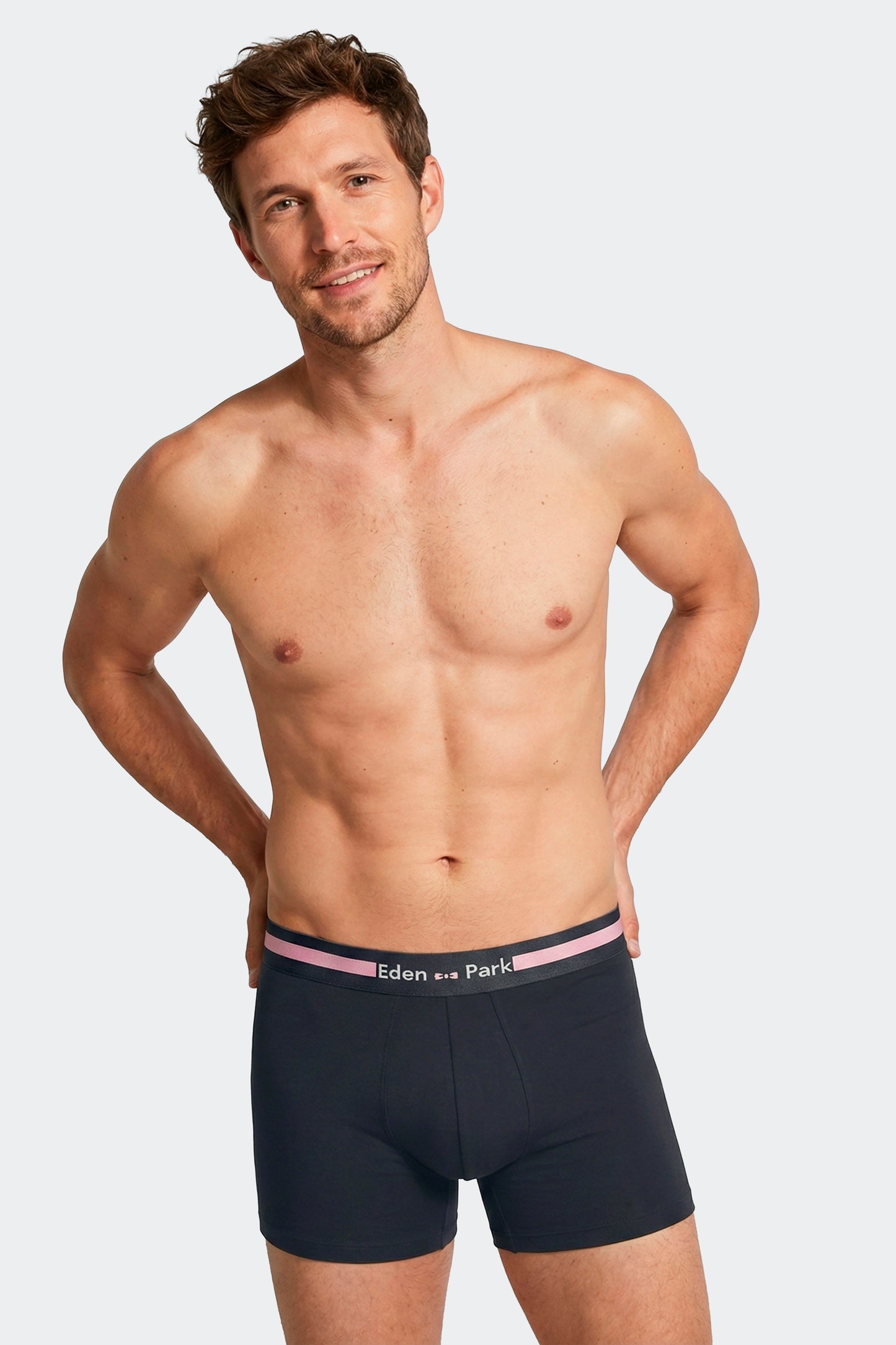 Lot de 2 boxers en jersey de coton stretch marine