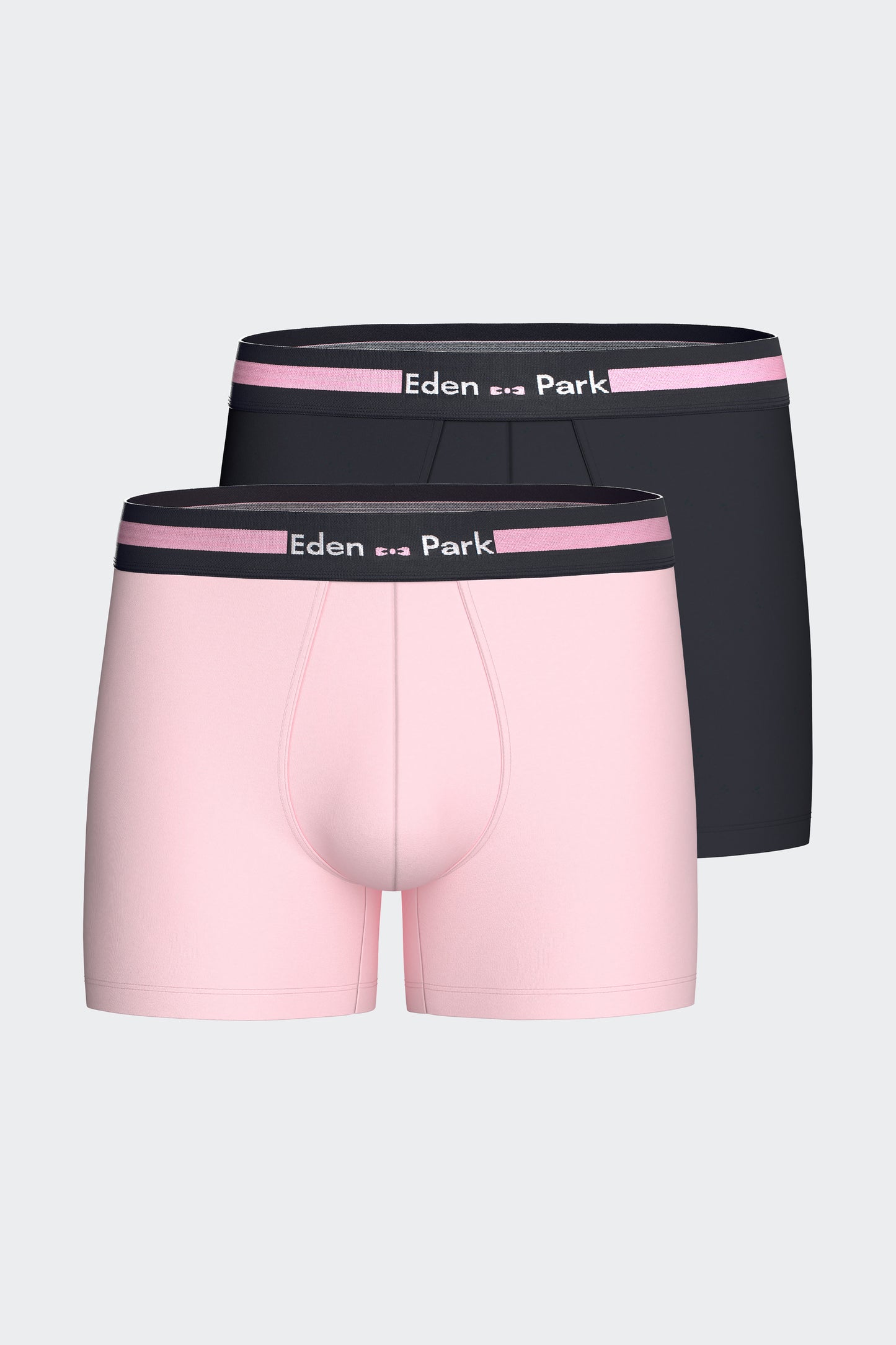 Lot de 2 boxers en jersey de coton stretch marine et rose