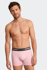 Pack of 2 boxers in navy and pink stretch cotton jersey