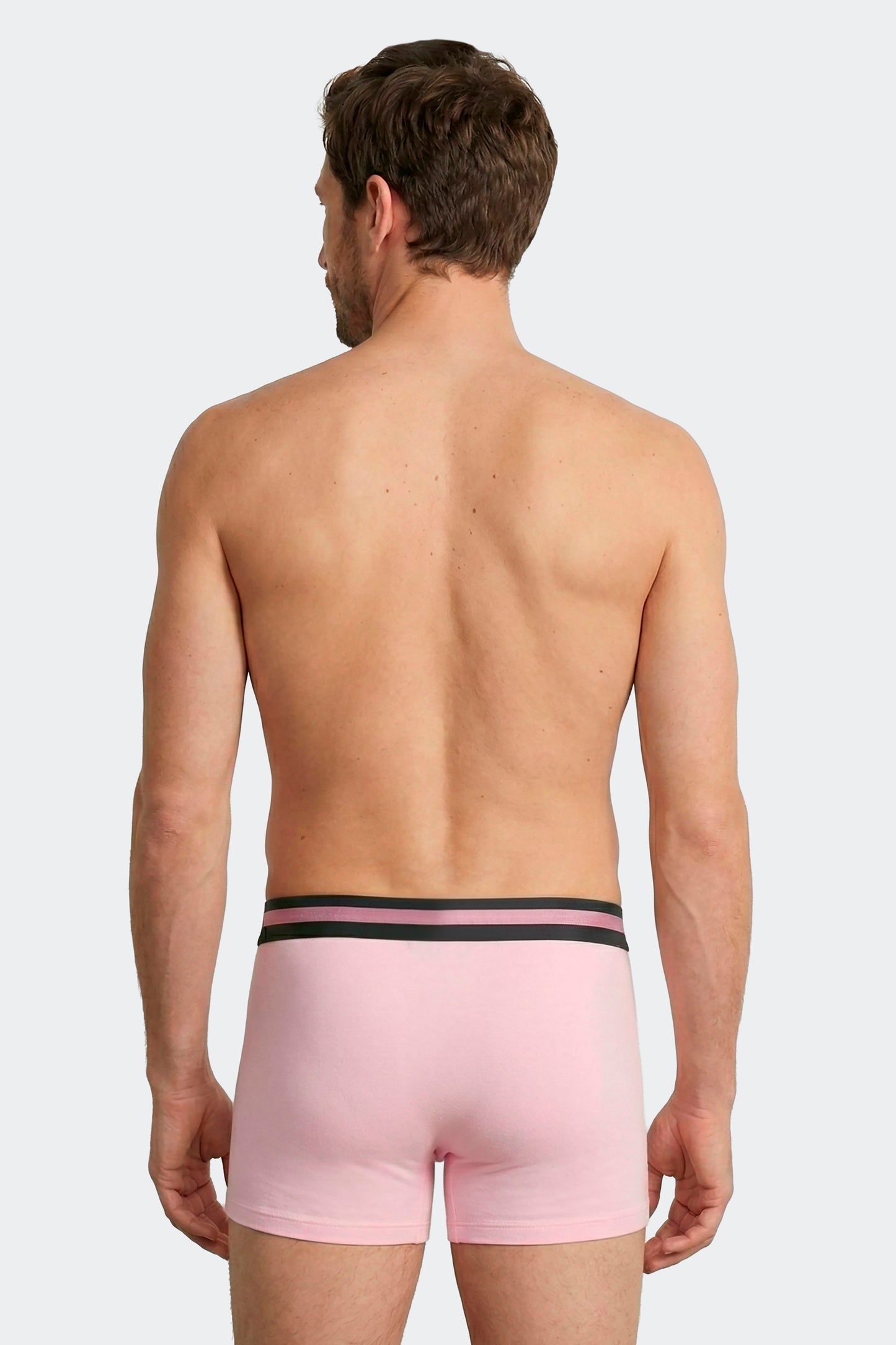 Lot de 2 boxers en jersey de coton stretch marine et rose