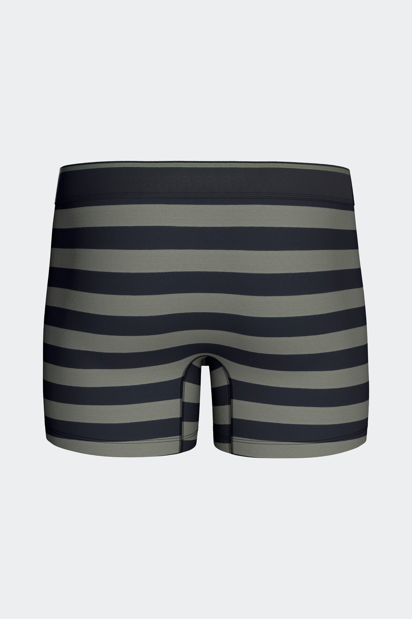 Lot de 2 boxers en jersey de coton stretch unis et rayés marine et kaki