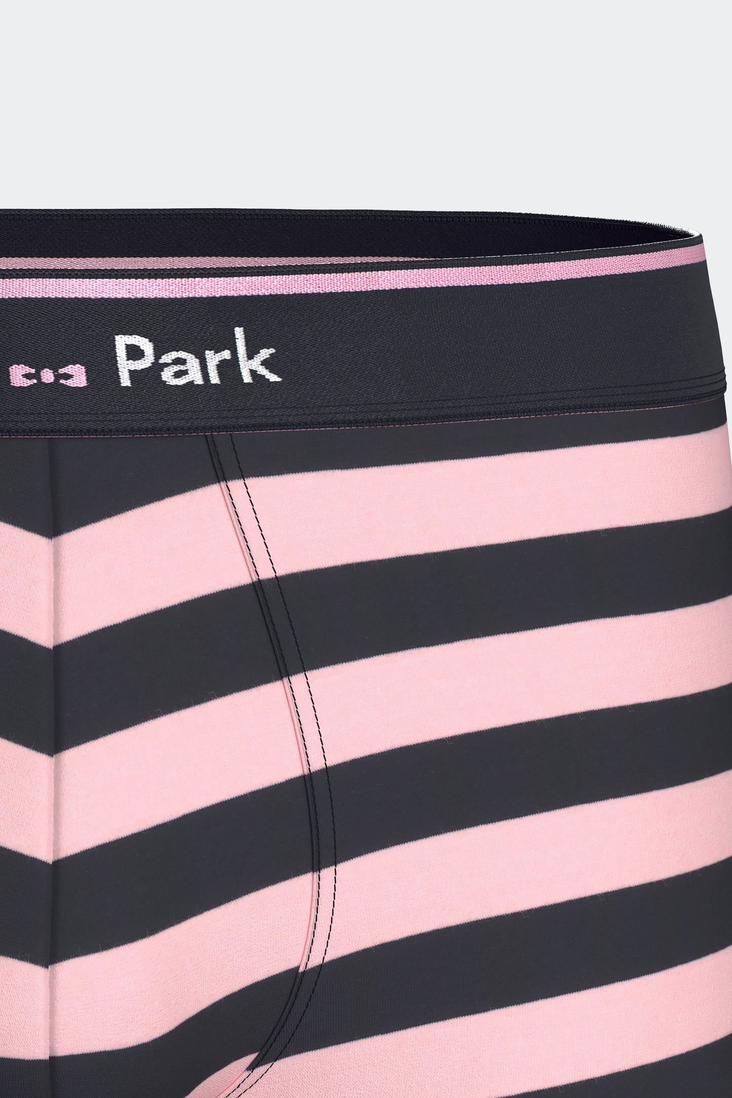 Lot de 2 boxers en jersey de coton stretch unis et rayés marine et rose