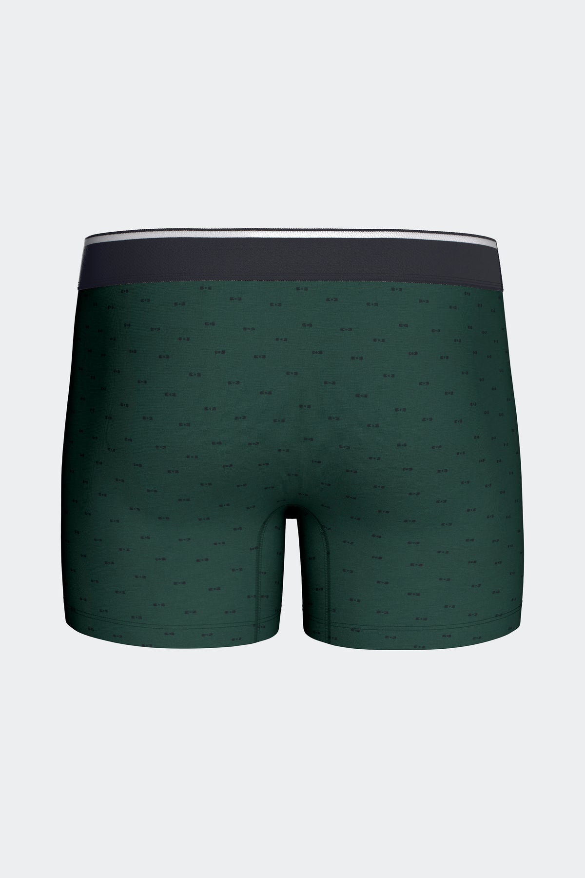Lot de 2 boxers en jersey de coton stretch unis et imprimés vert