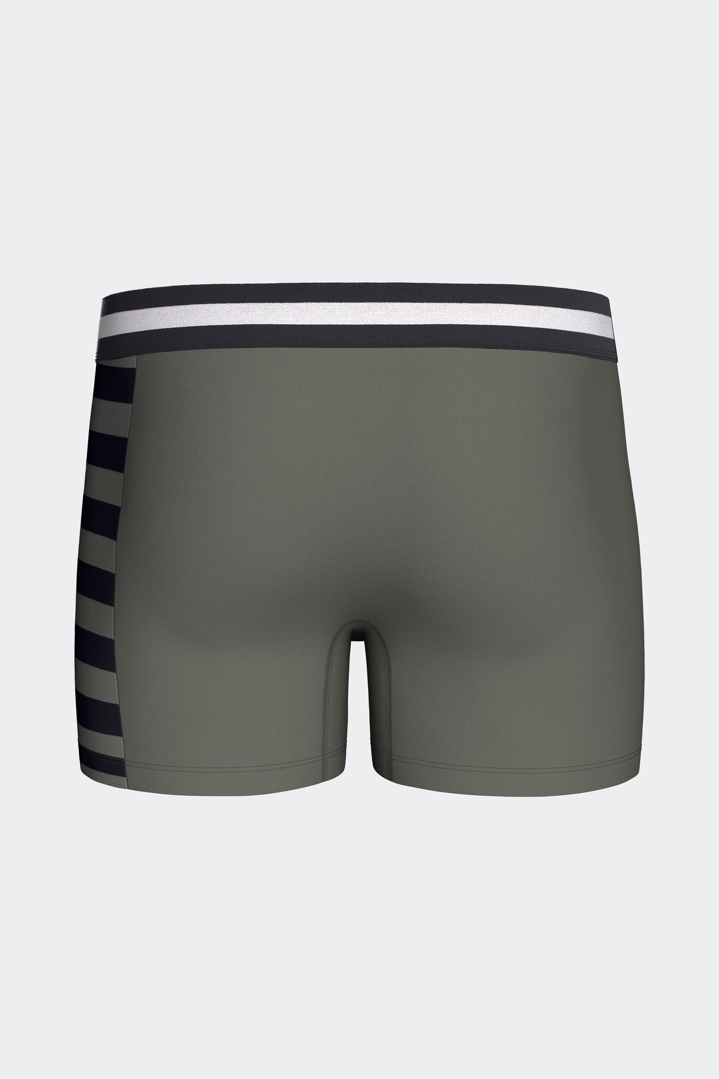 Lot de 2 boxers en jersey de coton stretch marine et kaki