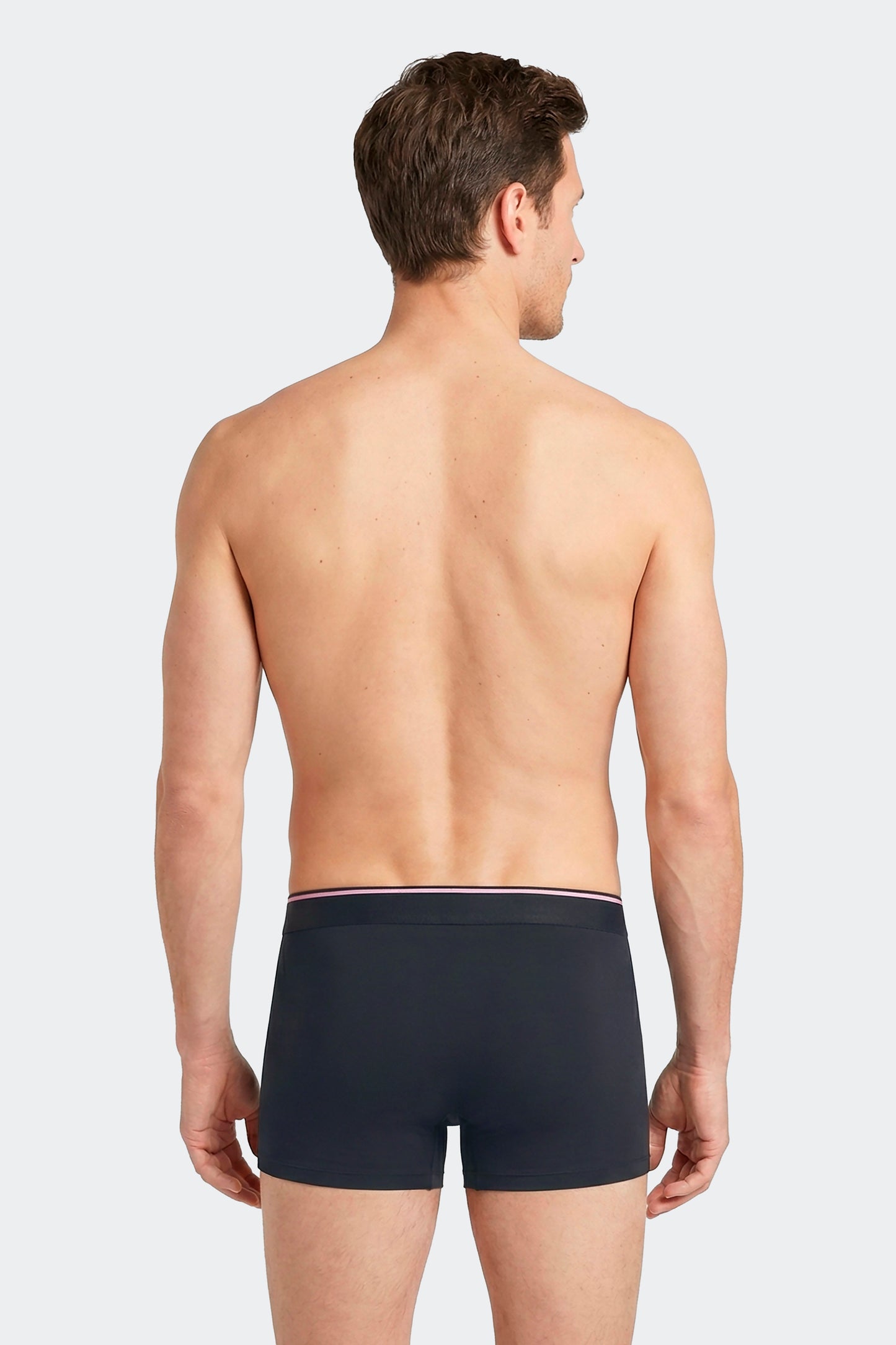 Lot de 2 boxers en jersey de coton stretch unis et imprimés bleu