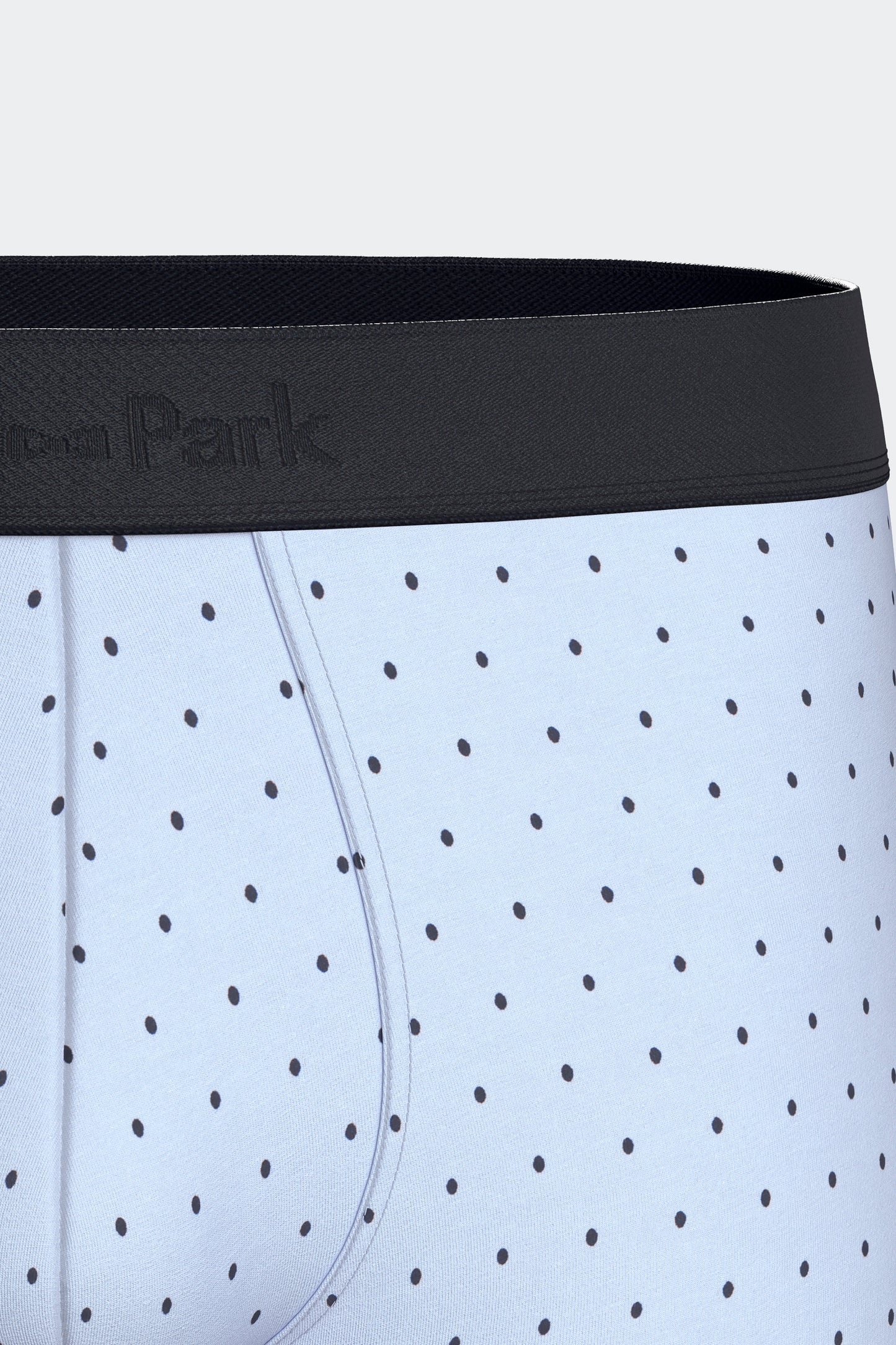 Lot de 2 boxers en jersey de coton stretch unis marine et imprimés pois ciel