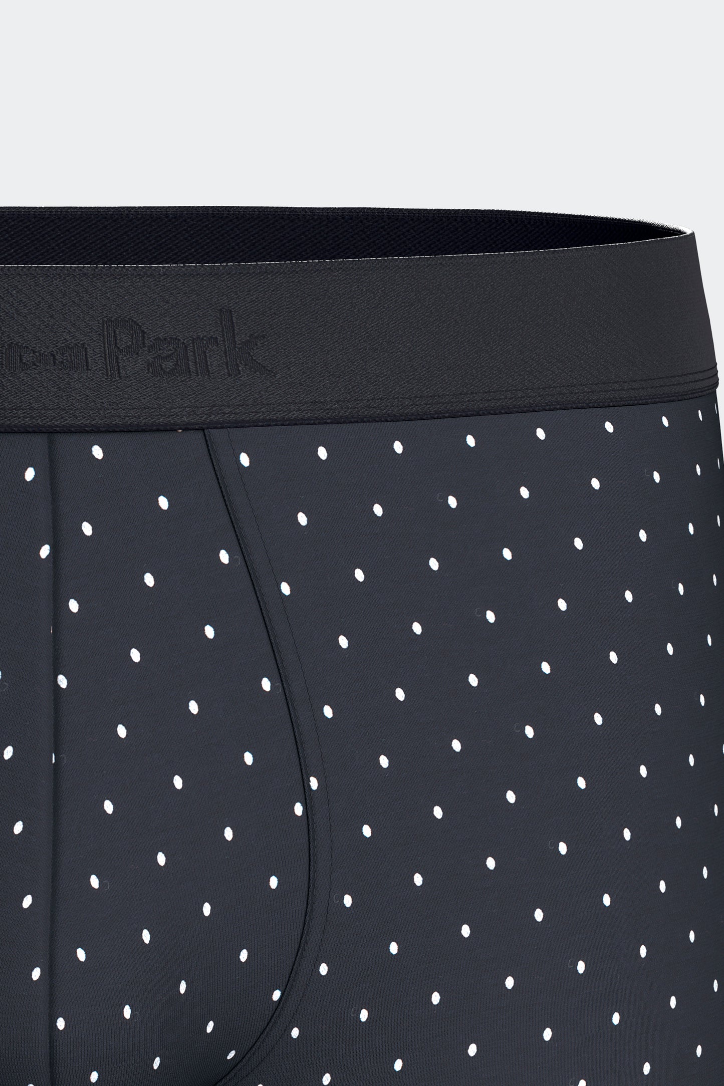 Lot de 2 boxers en jersey de coton stretch unis et imprimés pois marine