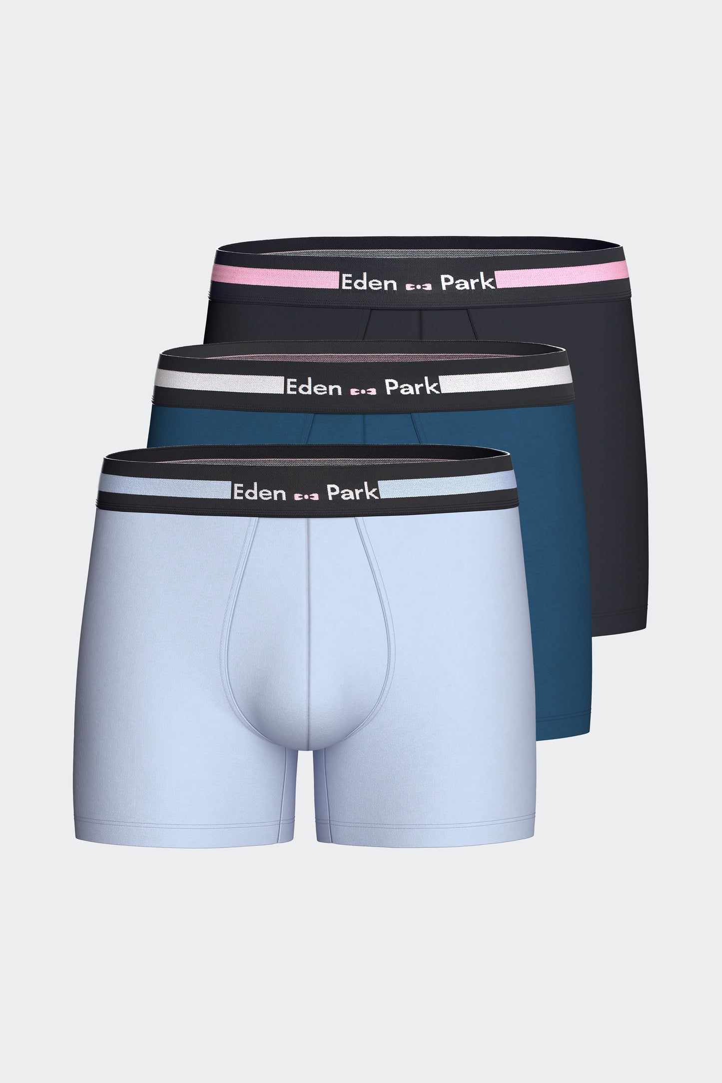 Lot de 3 boxers en jersey de coton stretch unis