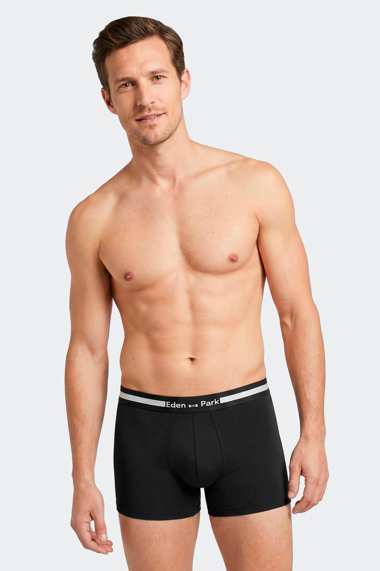 Lot de 3 boxers en jersey de coton stretch unis