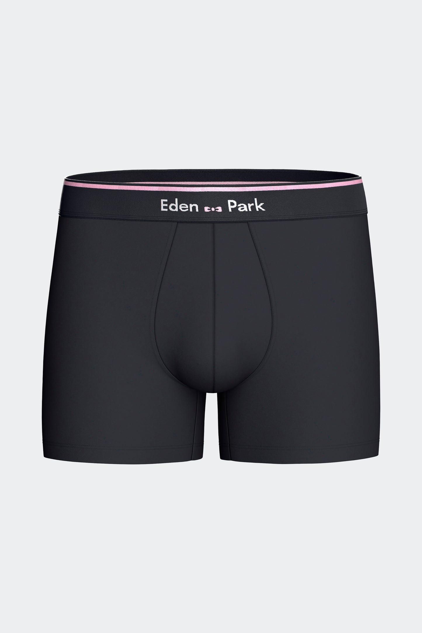 Lot de 3 boxers en jersey de coton stretch unis et rayés marine et rose