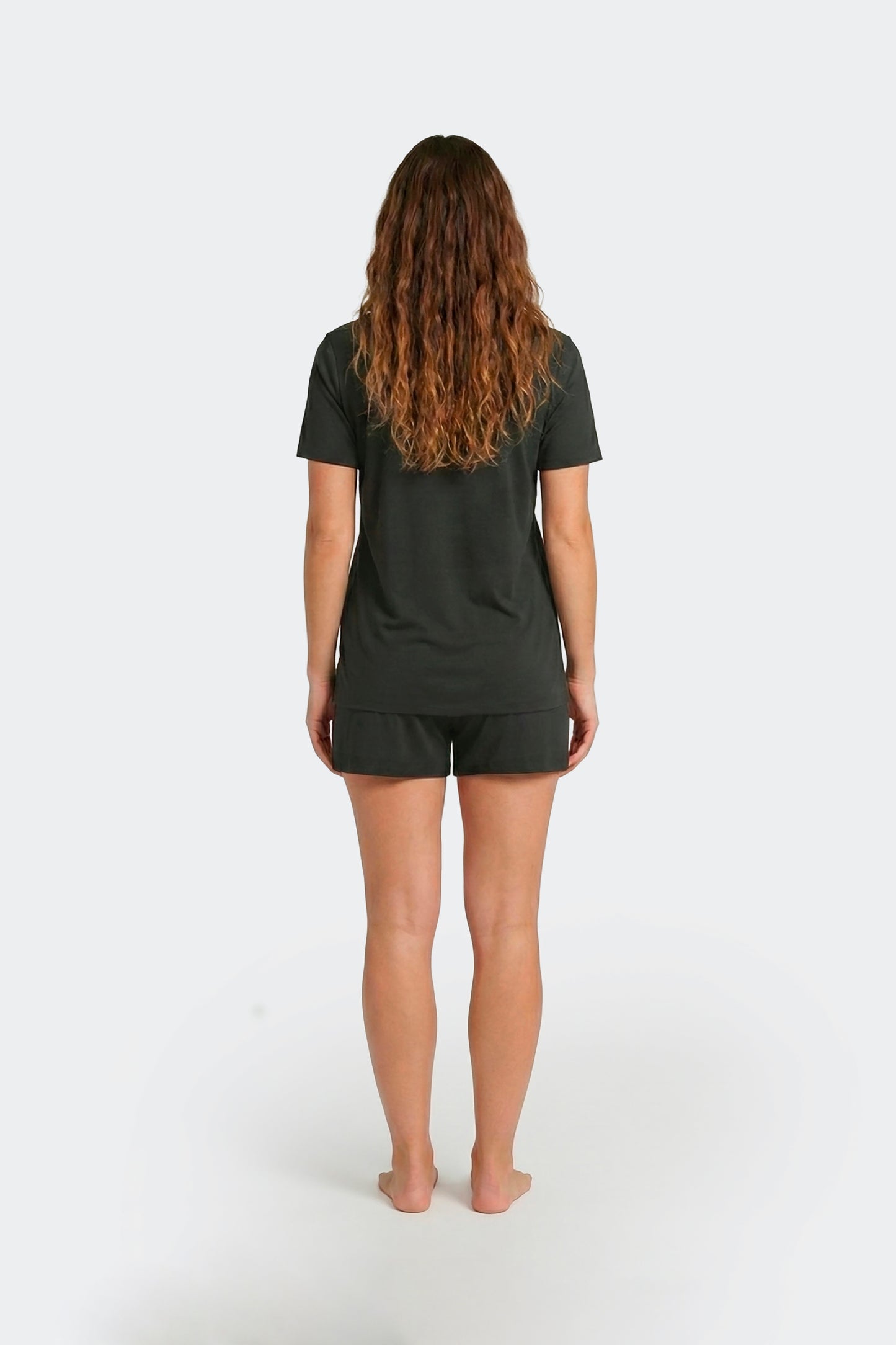 Ensemble pyjama court en Tencel stretch noir