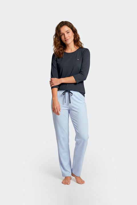 Ensemble pyjama long bicolore en coton - Image 2