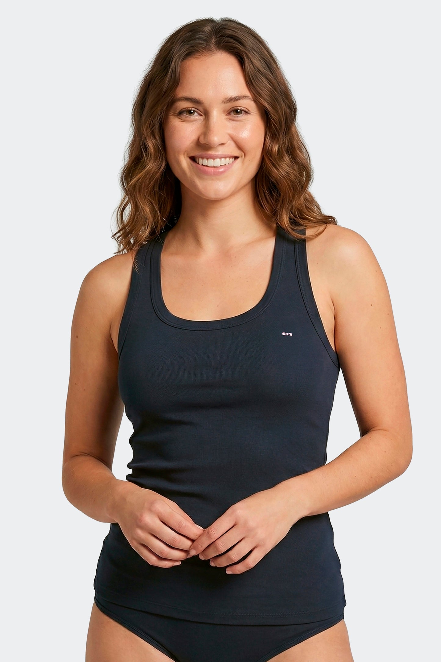 Débardeur dos nageur en Tencel stretch marine