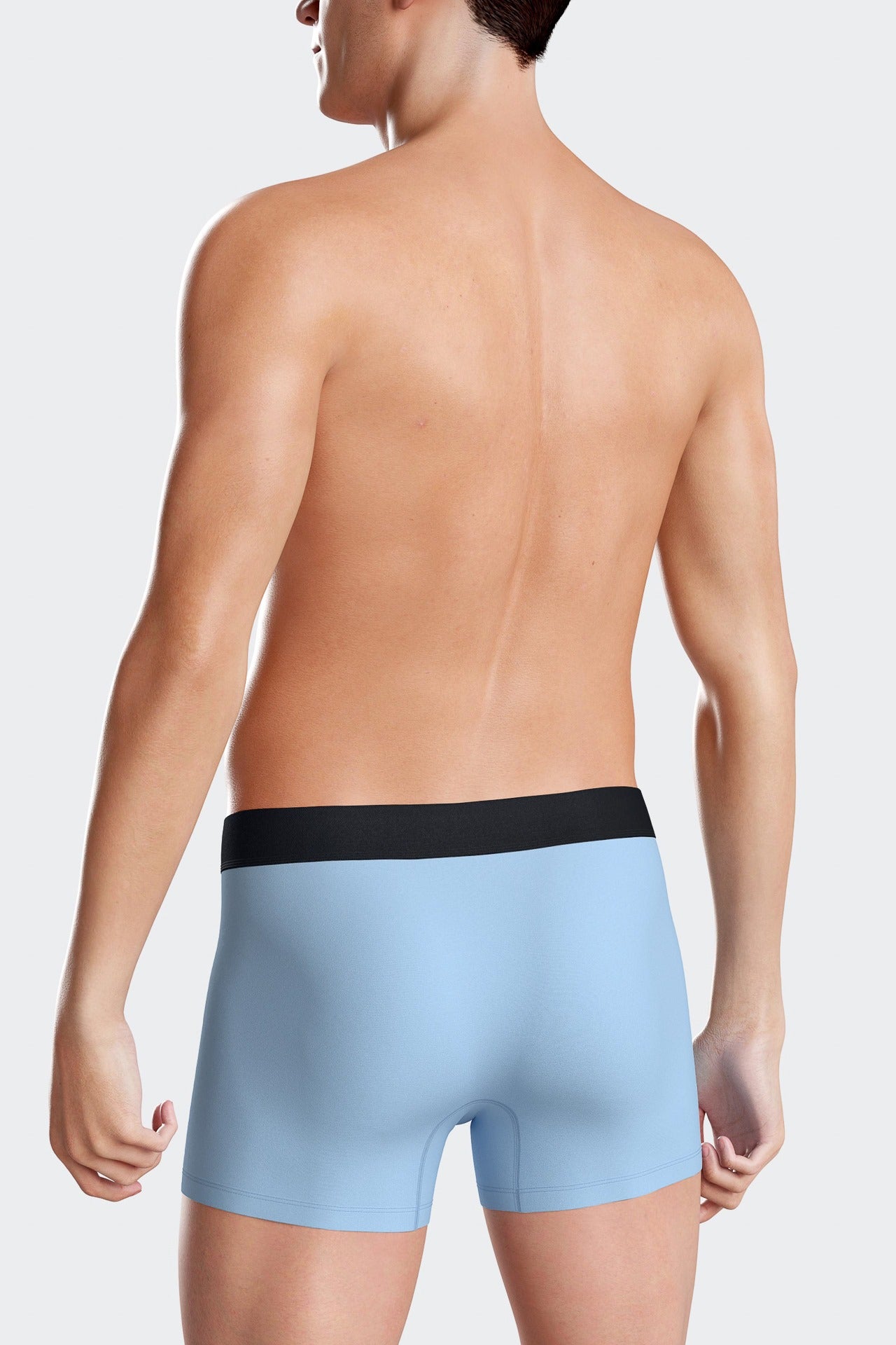 Lot de 2 boxers bleu marine et ciel en coton stretch