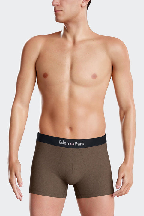 Lot de 2 boxers bleu marine et marron en coton stretch - Image 3