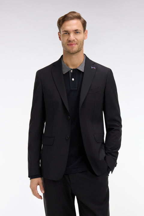 Blazer noir détails noeud en relief - Image 1