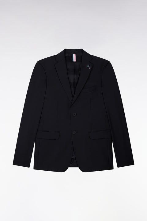 Blazer noir détails noeud en relief - Image 2