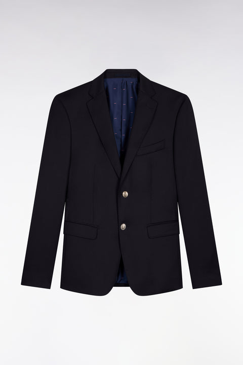 Blazer bleu marine slim fit 100 % laine - Image 2