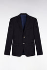 Blazer bleu marine slim fit 100 % laine