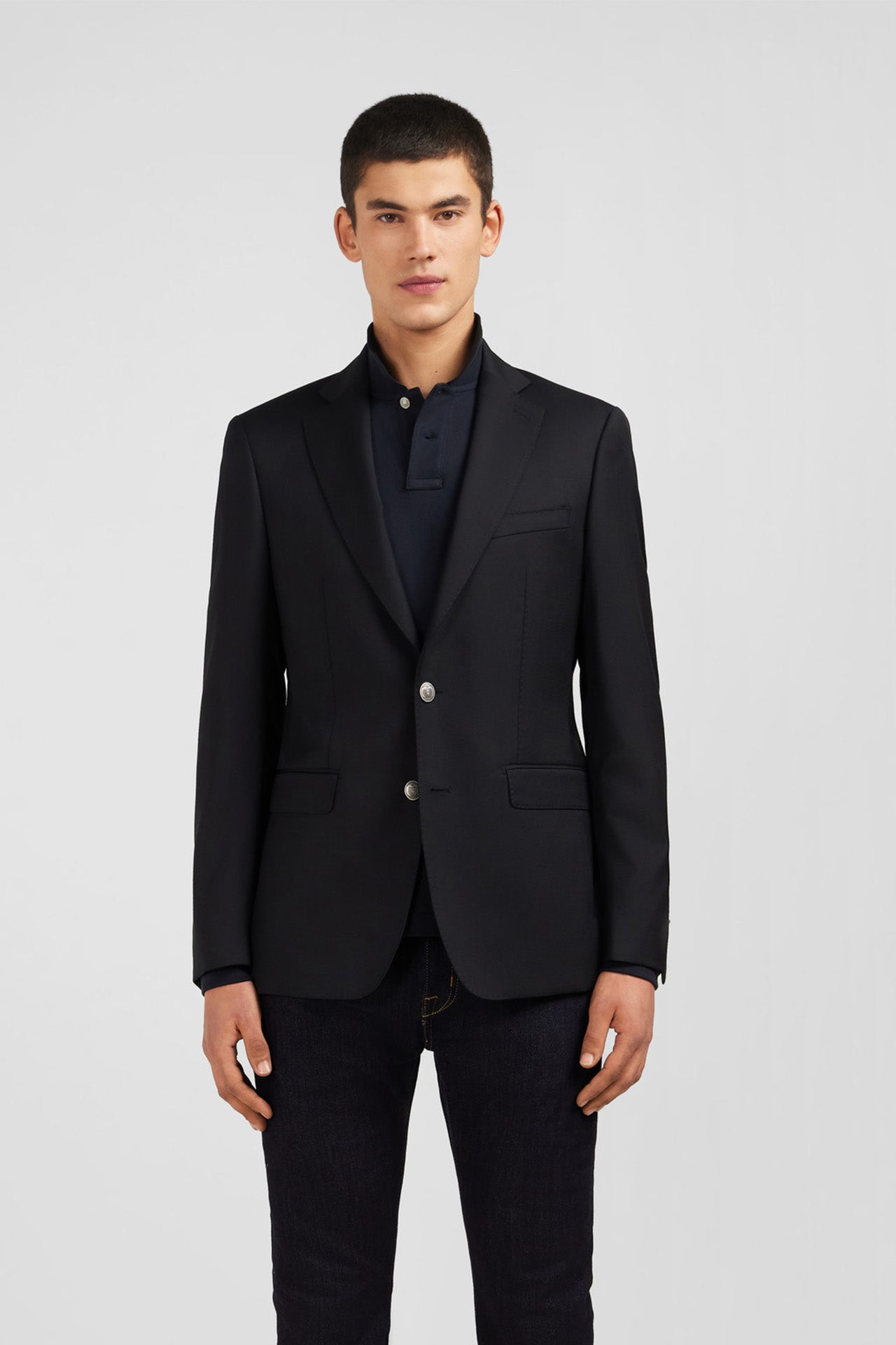 Blazer noir 100 % laine