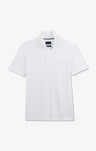 Polo blanc en coton pima stretch
