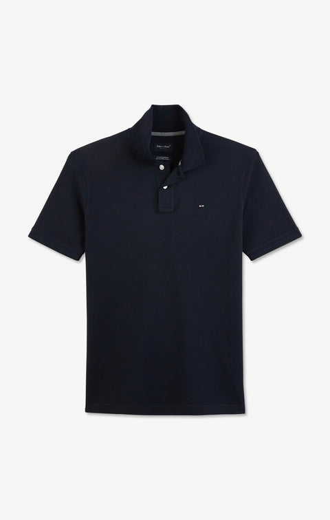 Polo noir en coton pima stretch - Image 2