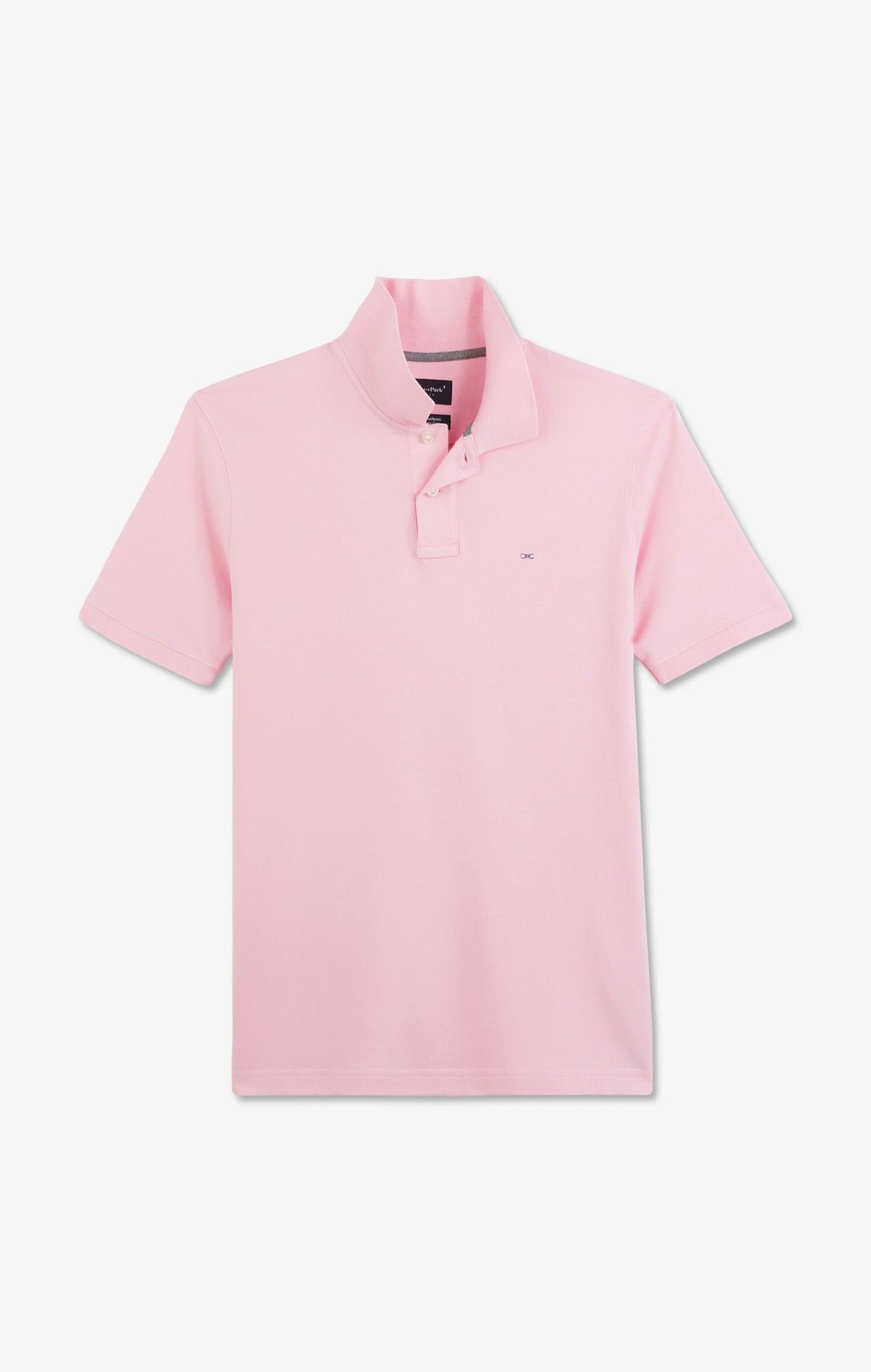 Polo rose en coton pima stretch